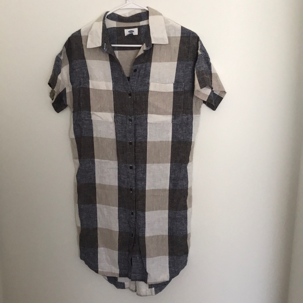Plaid shirt dress